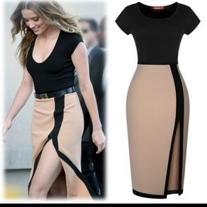 Miusol Optical Illusion Slimming Bodycon Dress Med